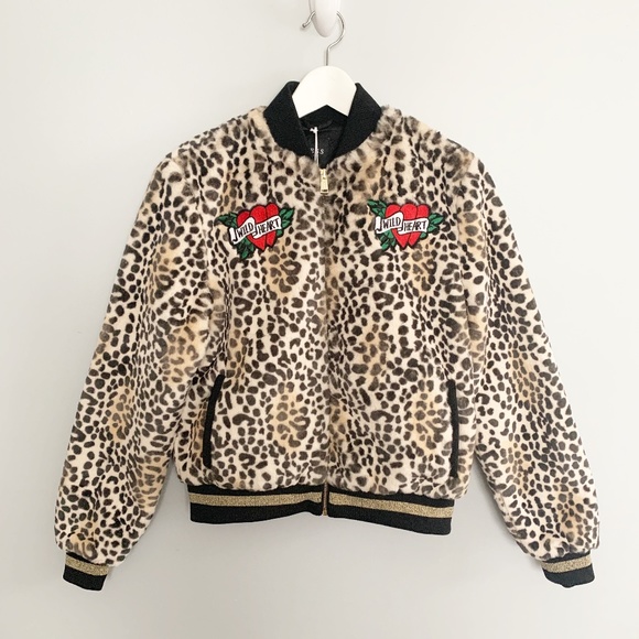 RARE Guess Los Angeles Cheetah Bomber Jacket NWT - Picture 2 of 16